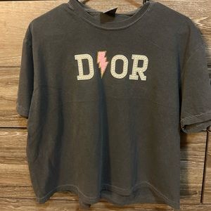 D!or cropped large tshirt
